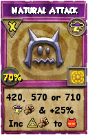 Wizard101 Storm spell card: Natural Attack, Spell ID 15603