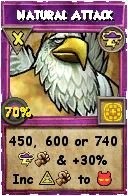 Wizard101 Storm spell card: Natural Attack, Spell ID 15605