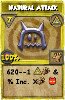 Wizard101 Myth spell card: Natural Attack, Spell ID 15607