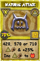 Wizard101 Myth spell card: Natural Attack, Spell ID 15608