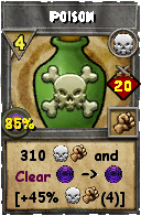 Wizard101 Death spell card: Poison, Spell ID 15612