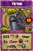 Wizard101 Storm spell card: Triton, Spell ID 15614