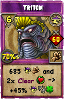 Wizard101 Storm spell card: Triton, Spell ID 15615