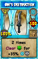 Wizard101 Ice spell card: Oni's Destruction, Spell ID 15623
