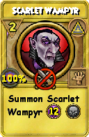 Wizard101 Myth spell card: Scarlet Wampyr, Spell ID 15624