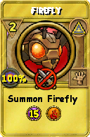 Wizard101 Myth spell card: Firefly, Spell ID 15636