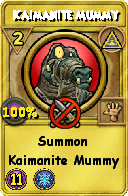 Wizard101 Myth spell card: Kaimanite Mummy, Spell ID 15641