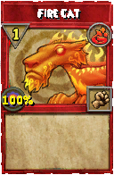 Wizard101 Fire spell card: Fire Cat, Spell ID 15653