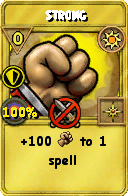 Wizard101 Sun spell card: Strong, Spell ID 15657