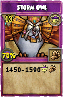 Wizard101 Storm spell card: Storm Owl, Spell ID 15659