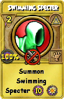 Wizard101 Myth spell card: Swimming Specter, Spell ID 15667