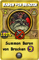 Wizard101 Myth spell card: Baron von Bracken, Spell ID 15681