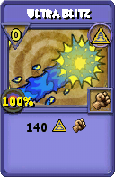 Wizard101 Myth spell card: Ultra Blitz, Spell ID 15691