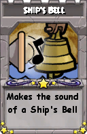 Wizard101 School 16 spell card: Ship's Bell, Spell ID 15693