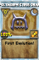 Wizard101 Moon spell card: Polymorph Cyrus Drake, Spell ID 15712