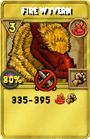 Wizard101 Fire spell card: Fire Wyvern, Spell ID 15713