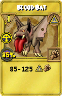 Wizard101 Myth spell card: Blood Bat, Spell ID 15714