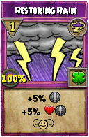 Wizard101 Storm spell card: Restoring Rain, Spell ID 15723