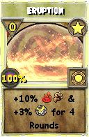 Wizard101 Star spell card: Eruption, Spell ID 15724
