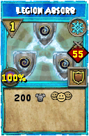 Wizard101 Ice spell card: Legion Absorb, Spell ID 15727