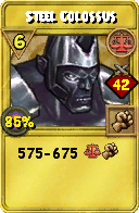Wizard101 Balance spell card: Steel Colossus, Spell ID 15729