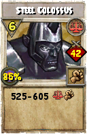 Wizard101 Balance spell card: Steel Colossus, Spell ID 15742