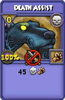 Wizard101 Death spell card: Death Assist, Spell ID 15743