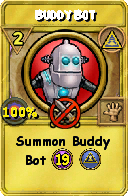 Wizard101 Myth spell card: Buddy Bot, Spell ID 15746