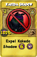 Wizard101 Myth spell card: Kakeda Shadow, Spell ID 15758