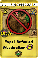 Wizard101 Myth spell card: Befouled Woodwalker, Spell ID 15759