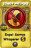 Wizard101 Myth spell card: Sorrow Whisperer, Spell ID 15760