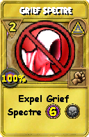 Wizard101 Myth spell card: Grief Spectre, Spell ID 15763