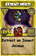Wizard101 Myth spell card: Extract Insects, Spell ID 15778