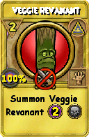 Wizard101 Myth spell card: Veggie Revanant, Spell ID 15783