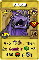 Wizard101 Storm spell card: Kraken, Spell ID 15790