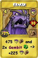 Wizard101 Storm spell card: Kraken, Spell ID 15791