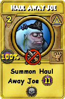 Wizard101 Myth spell card: Haul Away Joe, Spell ID 15812