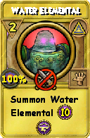 Wizard101 Myth spell card: Water Elemental, Spell ID 15814