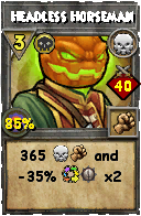 Wizard101 Death spell card: Headless Horseman, Spell ID 15831