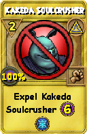 Wizard101 Myth spell card: Kakeda Soulcrusher, Spell ID 15849