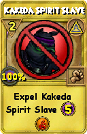 Wizard101 Myth spell card: Kakeda Spirit Slave, Spell ID 15850