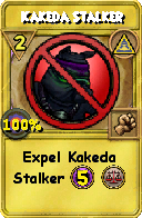 Wizard101 Myth spell card: Kakeda Stalker, Spell ID 15851