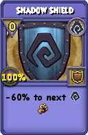 Wizard101 Shadow spell card: Shadow Shield, Spell ID 15853