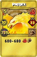 Wizard101 Fire spell card: Phoenix, Spell ID 15858