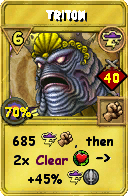 Wizard101 Storm spell card: Triton, Spell ID 15863