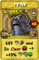 Wizard101 Storm spell card: Triton, Spell ID 15864
