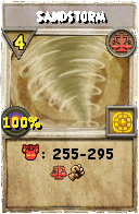 Wizard101 Balance spell card: Sandstorm, Spell ID 15866