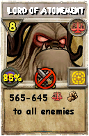 Wizard101 Balance spell card: Lord of Atonement, Spell ID 15874