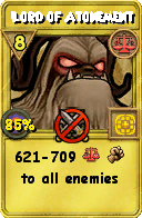 Wizard101 Balance spell card: Lord of Atonement, Spell ID 15875