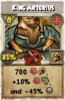 Wizard101 Balance spell card: King Artorius, Spell ID 15881